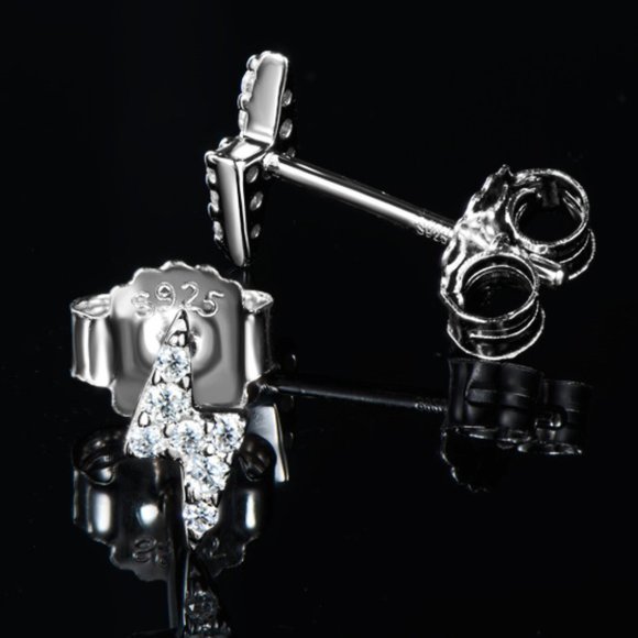 Two-Tone Moissanite Stud Earrings For Women - Picture 6 of 7